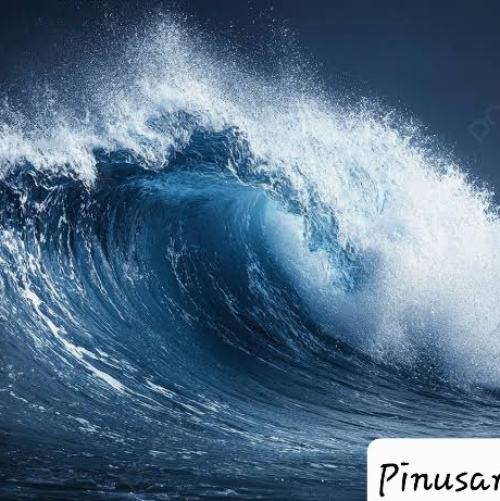 تابلو نقاشی نقش برجسته خروش موج 80 در 120 کد 1045
